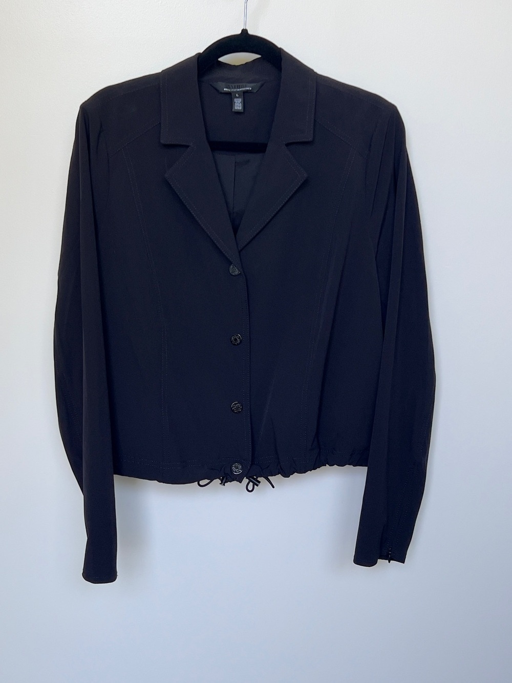 White House, Black market women’s Black Drawstring Hem Blazer Jacket